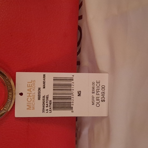 MICHEAL KORS HUDSON LG LEATHER SATCHEL - Picture 2 of 8